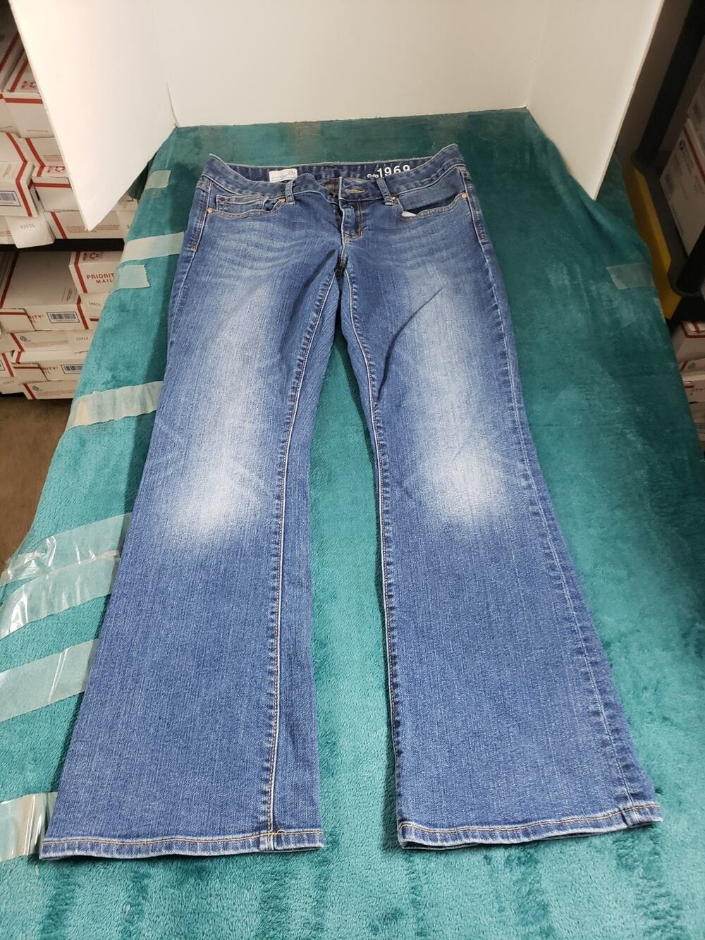 Gap Jeans Size 29 Short Womens Blue Stretch Pants Denim Mid Rise Curvy Bootcut